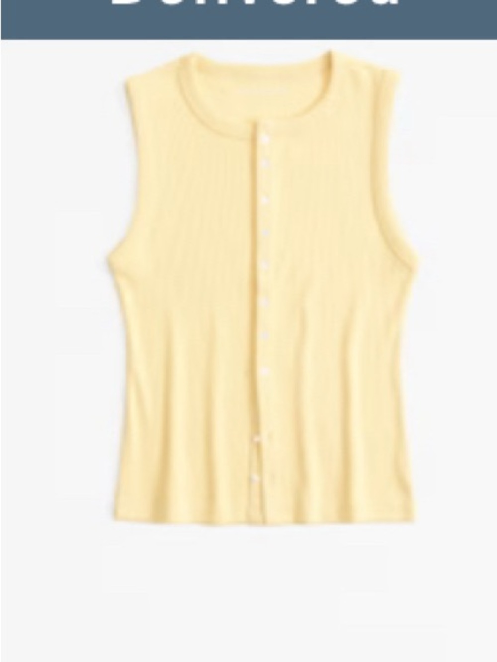Women's Rib Crew Button-Up Top